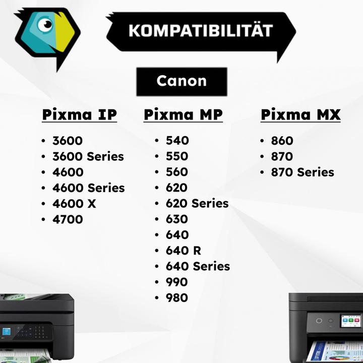 Image du produit Inkadoo Cartouches d'impression multipack compatibles avec Canon PGI-520 / CLI-521 contient 5x cartouche (Color)