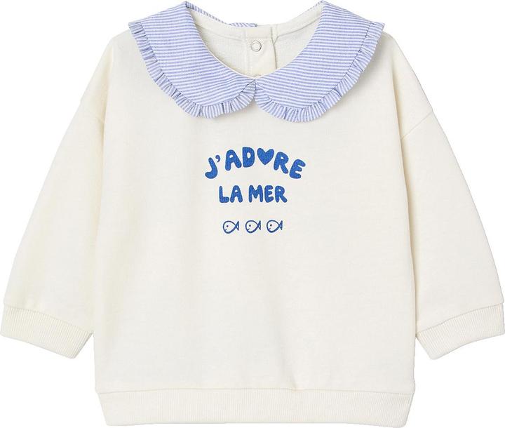Vertbaudet Baby Sweatshirt mit Bubikragen und Recycling-Polyester (68)
