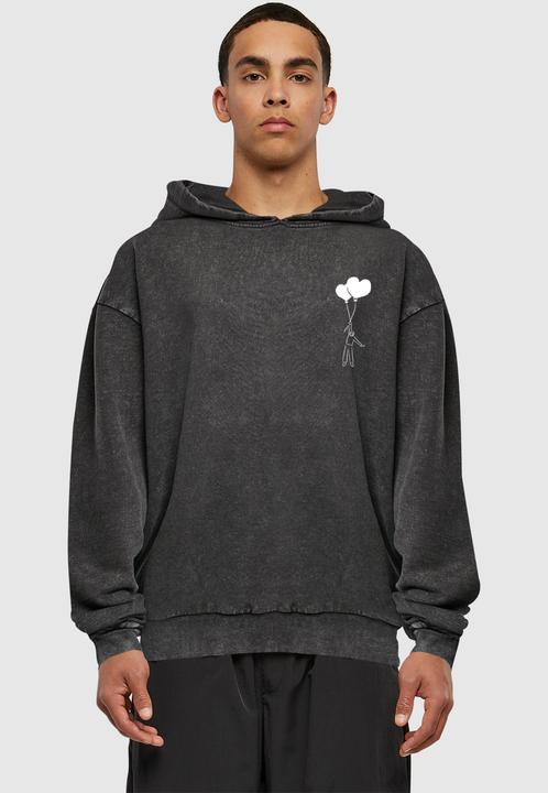 Actual product image Merchcode Love In The Air Acid Washed Oversize Hoody - 177189 (L)