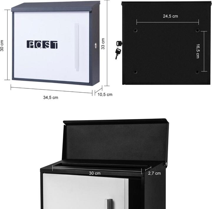 Image du produit Arebos Boîte aux lettres murale design