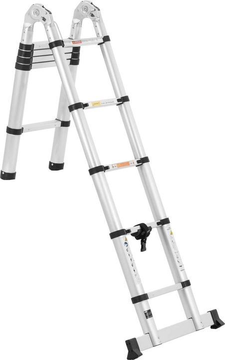 Actual product image MSW Klappbare Alu-Teleskopleiter (Telescopic ladder, 84 cm)