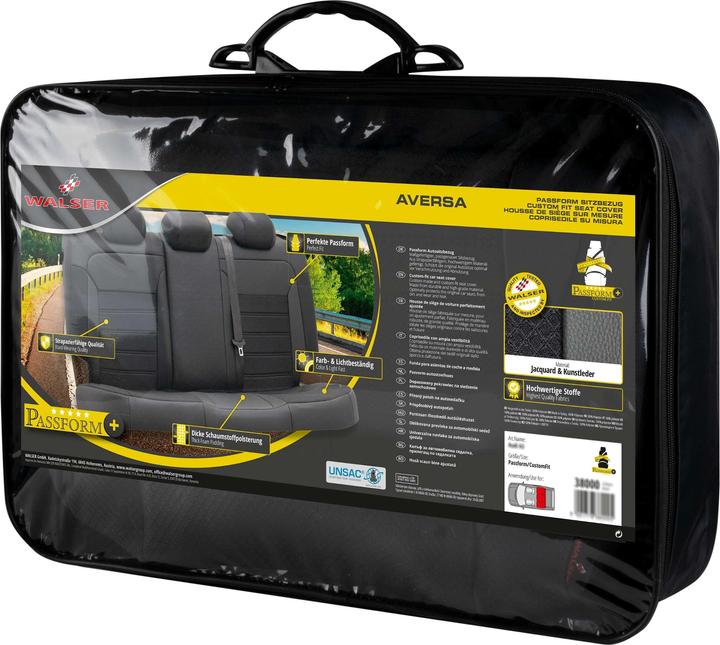 Image du produit Walser Housse de siège pour Skoda YETI (5L) 05/2009-12/2017, 1 housse de banquette arrière