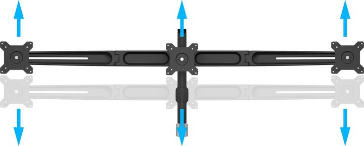 Actual product image Multibrackets Extension set to 6 monitors for table stand EX Kit Triple (Table, 24")