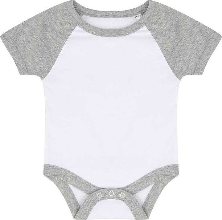Larkwood Baby Essential BaseballBody mit kurzen Ärmeln