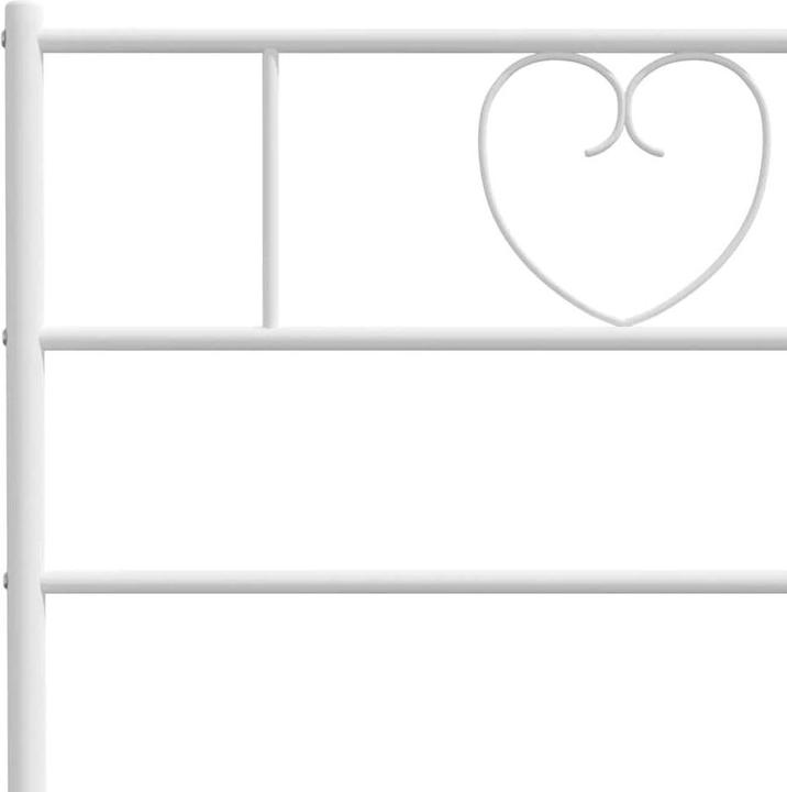Produktbild VidaXL Bettgestell mit Kopfteil Metallbett Bett Einzelbett Weiss 100x200cm (100 x 200 cm)
