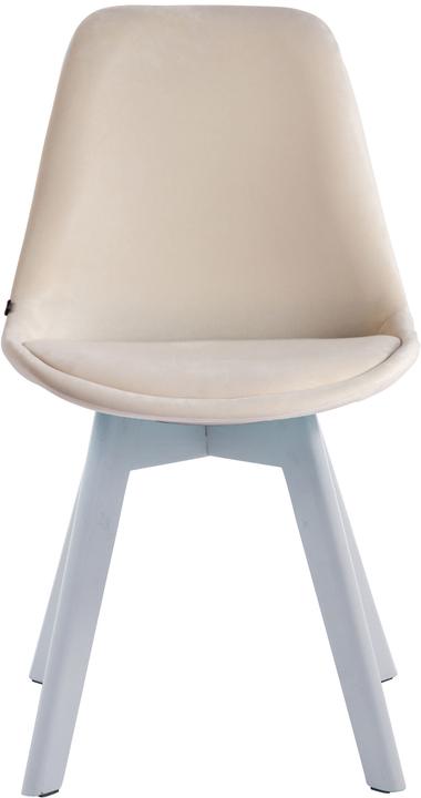 Immagine prodotto CLP Sedia per visitatori Borneo V2 Velvet bianco, crema