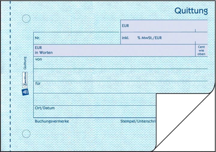 Produktbild Avery Quittung inkl. MwSt. (50 x)