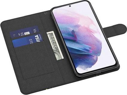 Produktbild Cover-Discount Google Pixel 6 - Etui Glitzer Effekt Blumen schwarz (Google Pixel 6)