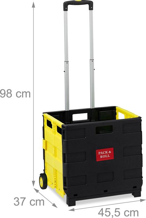 Immagine prodotto Relaxdays Carrello Portaspesa Pieghevole,Manico Telescopico