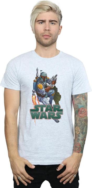 Actual product image Star Wars Mens Boba Fett Fired Up T-Shirt (XXL)