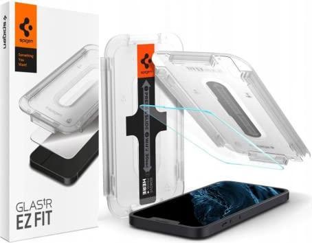 Produktbild Spigen Gehärtetes Glas GLAS.tR ez Passend für Apple iPhone 13 (1 Stück, Apple iPhone 13 Pro, Apple iPhone 13, Apple iPhone 14, Apple iPhone 16e)