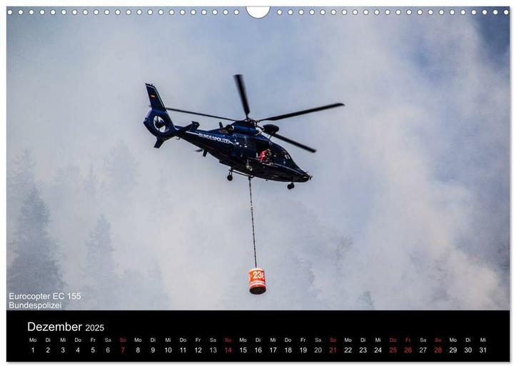 Produktbild Hubschrauber im Einsatz (Wandkalender 2025 DIN A3 quer), Monatskalender (A3, Deutsch)