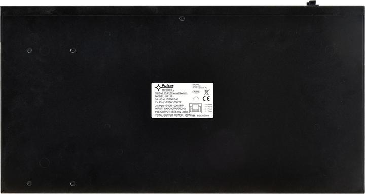 Actual product image Pulsar SF116 Network Switch Managed Fast Ethernet (10/100) Power over Ethernet (PoE) 1U (16 Ports)