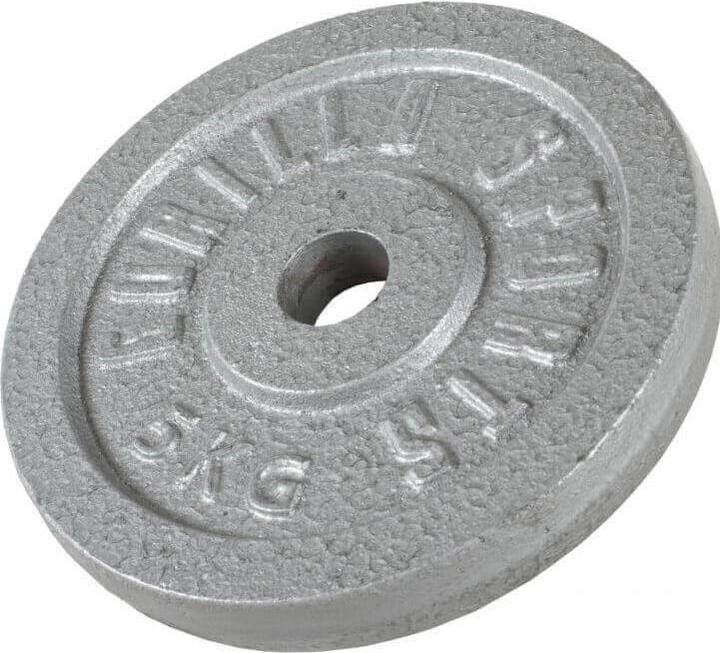 Image du produit Gorilla Sports Poids plaque argent coulé 0,5-30 KG (1 x 5 kg)