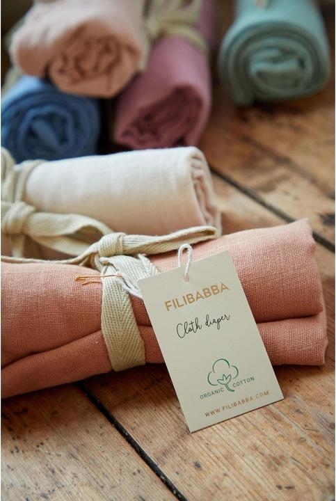 Actual product image Filibabba Diaper GOTS - Muslin Sandy (65 cm, 65 cm)