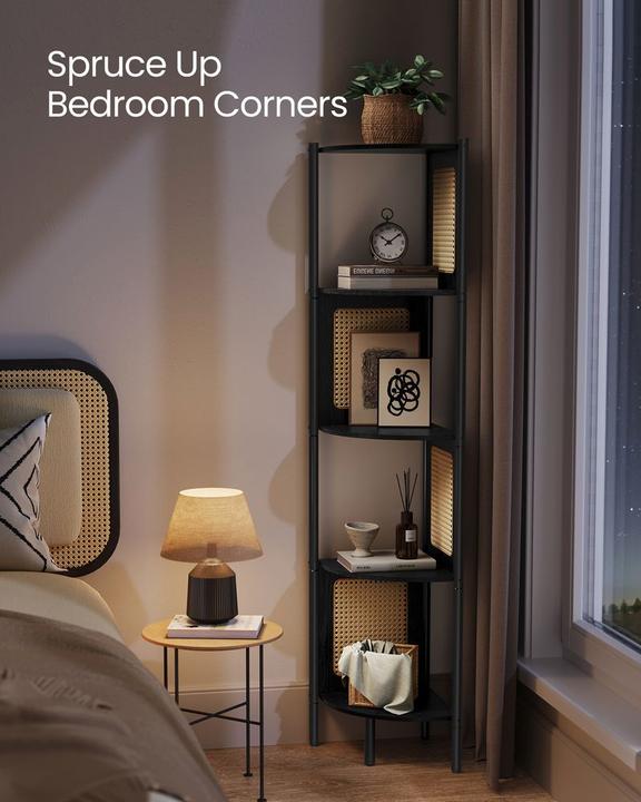 Actual product image Vasagle Corner shelf black 32.0 x 32.0 x 156.5 cm