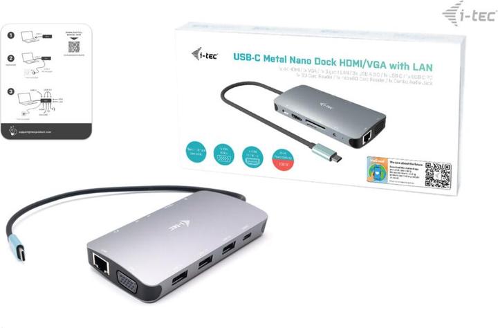Actual product image i-tec Nano Dock (USB-C, 3 Ports)