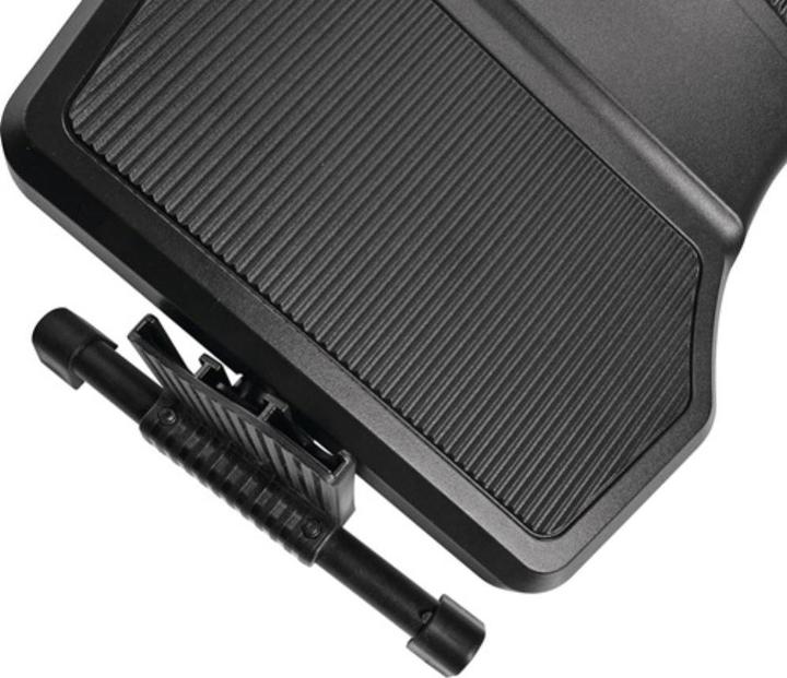 Twinco Poggiapiedi nero W420/495xD300/305xH155 mm Regolazione in altezza a 3 pieghe 95/125/155 mm