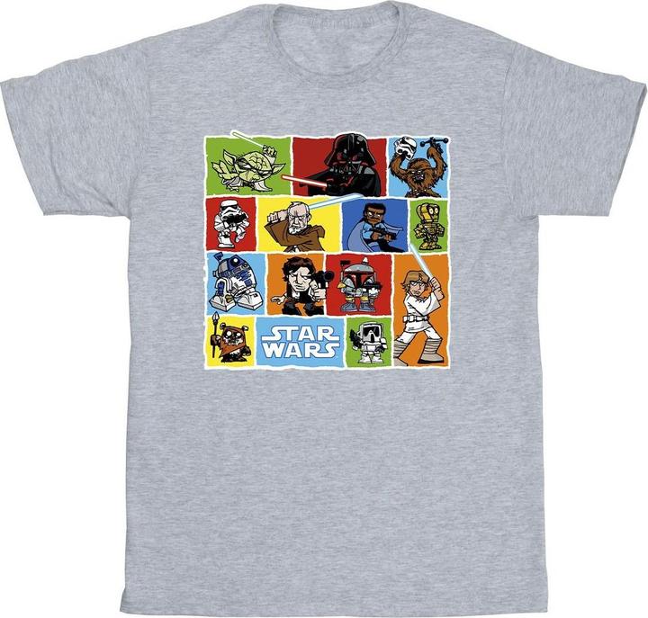 Actual product image Star Wars Mens Comic Drawing Montage T-Shirt (M)