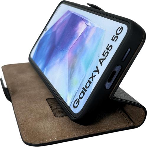 Immagine prodotto Mike Galeli Copertina per libri in vera pelle Fabio nero (Samsung Galaxy A55)