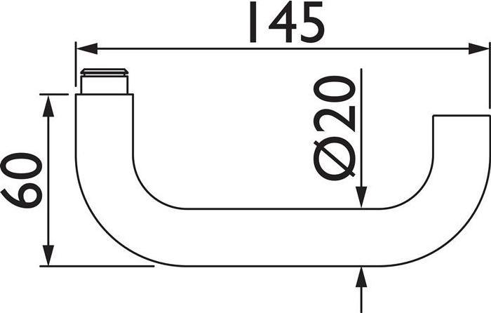 Actual product image Hermat Protective fitting 1801/2089.KS/3128 VA 72mm 36-53mm (Door handle)