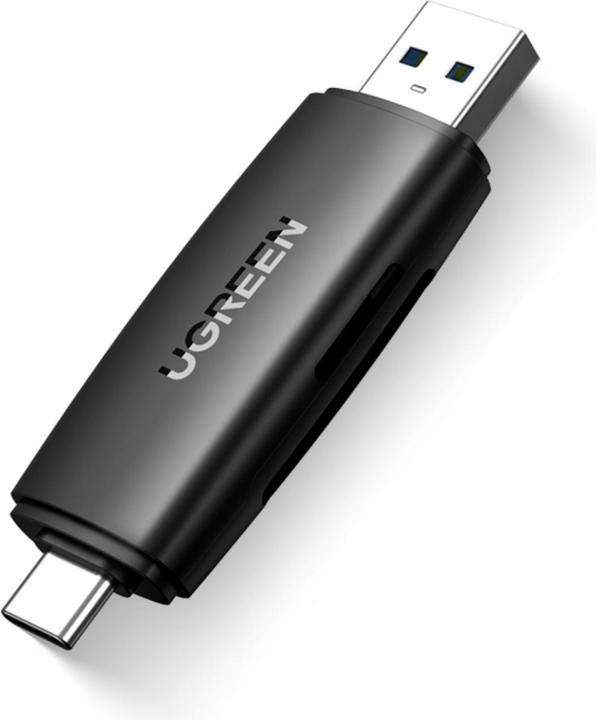 Image du produit Ugreen CM304 USB + USB-C Adapter Lecteur de cartes SD + microSD (noir) (USB-C)