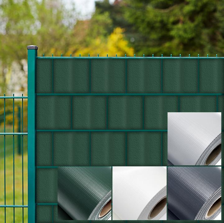 Image du produit Wiltec Brise-vue Rouleau vert 35mx19cm PVC 650g/m² 20 clips Protection visuelle Pare-vue Clôture Jardin (3500 cm)