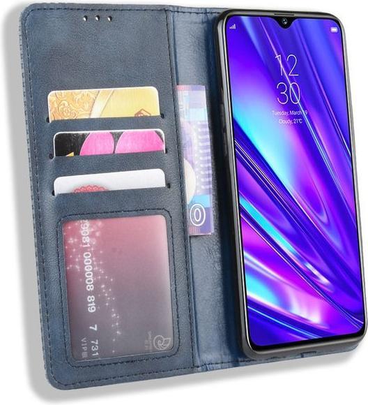 Actual product image MU Classic Retro Leather Bookcover Series (Realme 5 Pro)