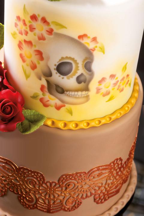 Produktbild Martellato Airbrush Schablone Totenkopf