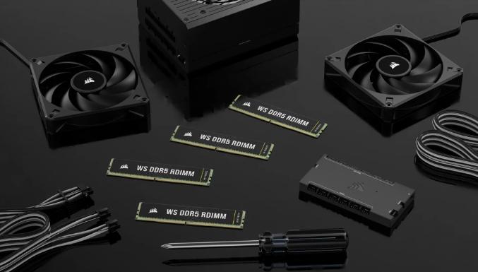 Image du produit Corsair DDR5, 5600MT/s 128GB 4x32GB RDIMM, Hynix Die, Dual Rank, 40-40-40-77, Intel XMP 3.0, WS DDR5 RDIMM (4 x 32GB, 5600 MHz, RAM DDR5, R-DIMM)