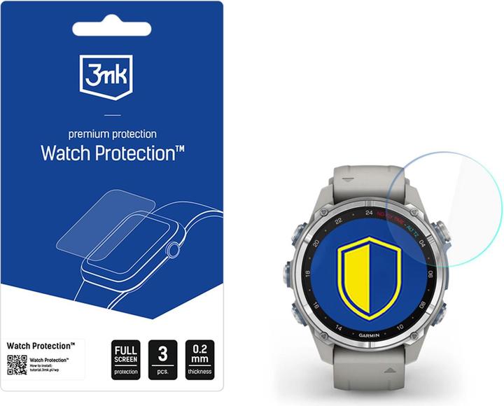 Produktbild 3MK Smartwatch Screen Protector Watch Protection FlexibleGlass for Garmin Descent Mk3 / Mk3i (43mm)