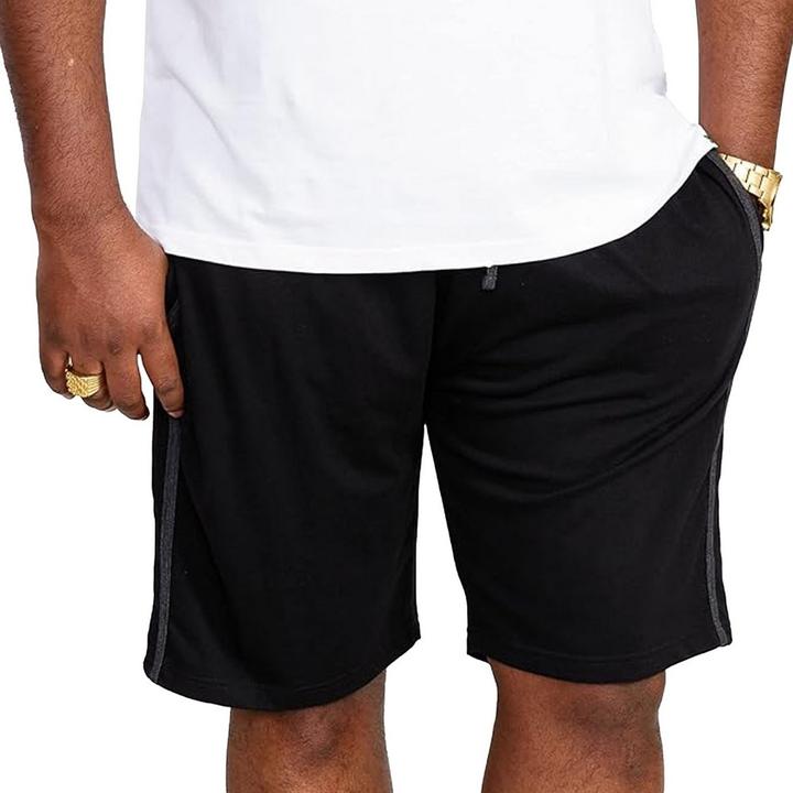 Actual product image DUKE D555 Mens Rayan Jersey Side Stripe Kingsize Shorts (Pack Of 2) (3XL)
