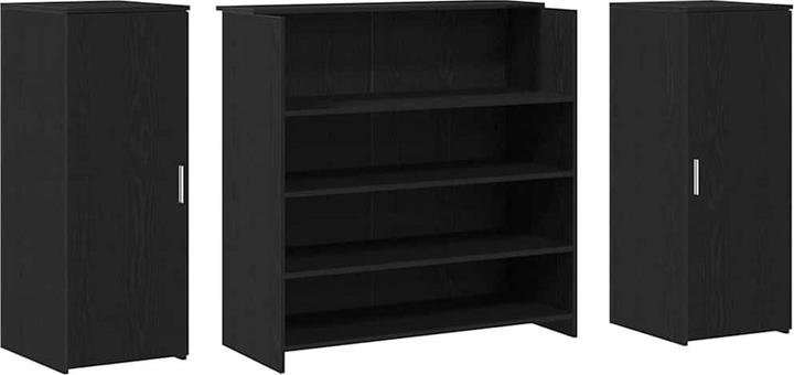 Produktbild VidaXL Empfangstheke Schwarz Eichen-Optik 180x50x103,5cm Holzwerkstoff
