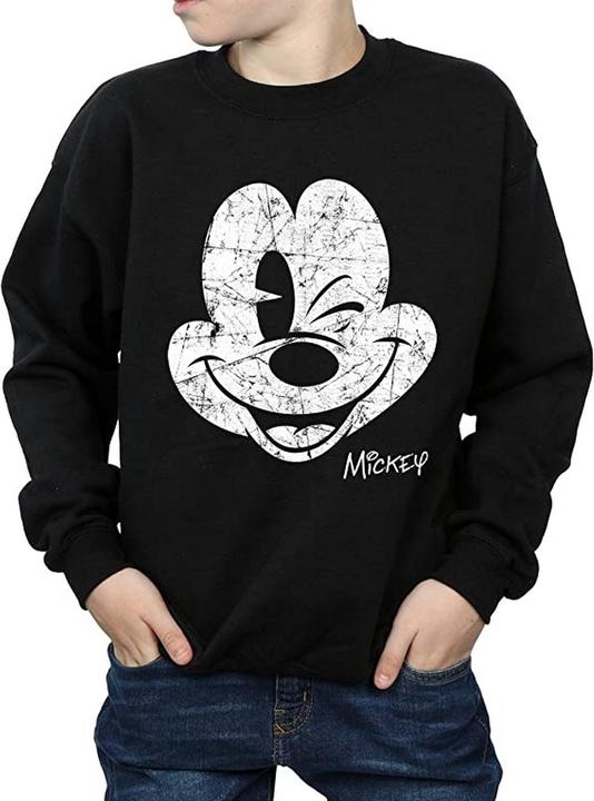Produktbild Disney Jungen Mickey Mouse Gesicht Baumwoll Sweatshirt (140, 146)