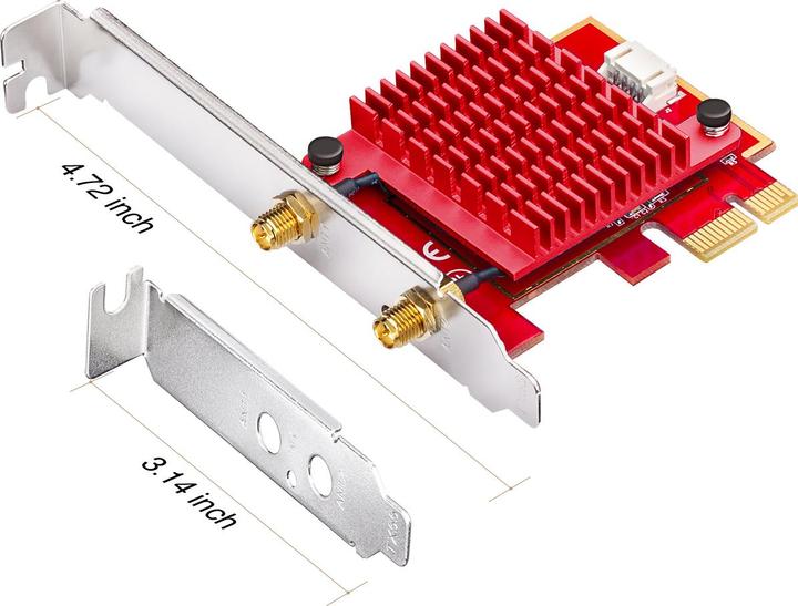 Image du produit Cudy WE3000S. Intégré. Technologie de transmission : Sans fil, Interface hôte : PCI Express, Interface : (Mini PCI Express)