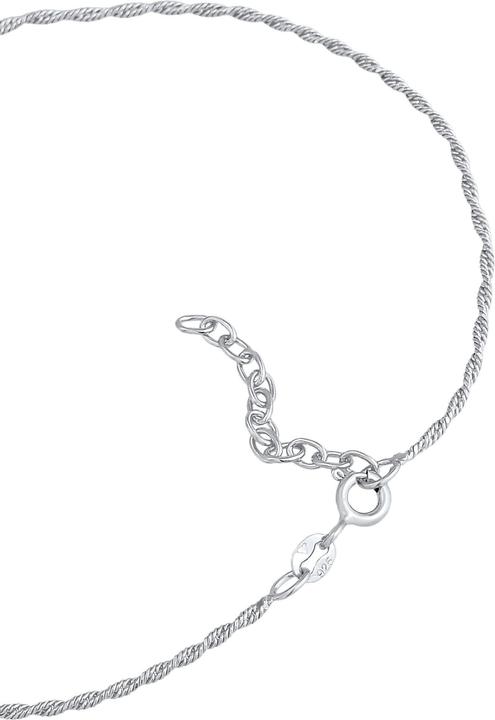 Actual product image Elli Foot jewellery cord chain twisted Basic Timeless 925 silver (925 sterling silver, 25 cm)
