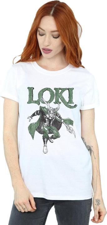 Actual product image Womens/Ladies Loki Scepter Cotton Boyfriend T-Shirt (XXL)