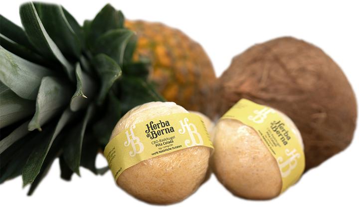 Produktbild Herba di Berna CBD Badekugel Pina Colada (Badekugeln)