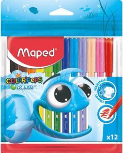 Produktbild Maped Filzstifte Ocean 12 Stück Im Etui (Mehrfarbig, 12 x)