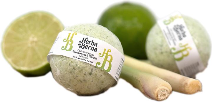 Image du produit Herba di Berna Boule de bain citronnelle & citron vert (Bombe de bain)