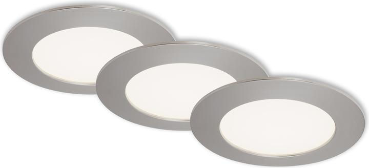 Immagine prodotto Briloner Apparecchio da incasso a LED, nichel opaco, 3xLED platinum/8W (800 lm)