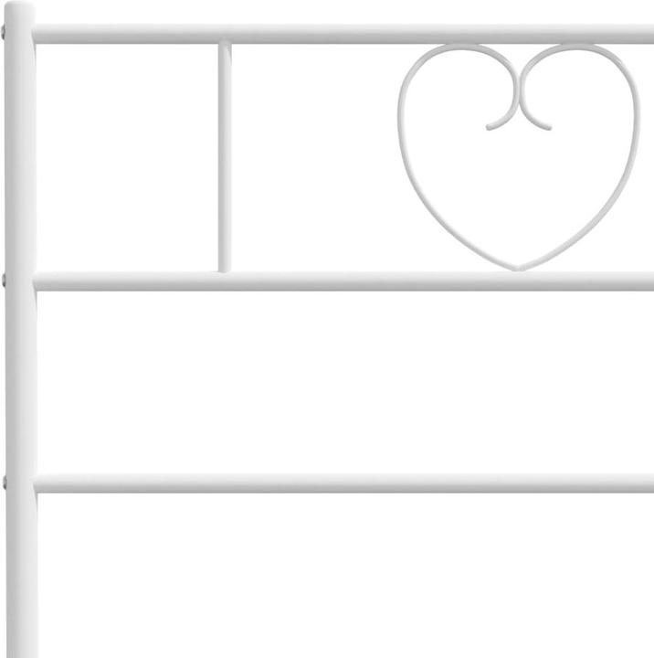 Immagine prodotto VidaXL Giroletto Testiera Pedana Letto in metallo Letto matrimoniale Bianco 120x190cm (120 x 190 cm)