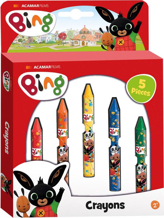 Image du produit Bambolino Toys Crayons de cire Bing, 5 pièces (Orange, Bleu, Rouge, Vert, Jaune, 5 x)