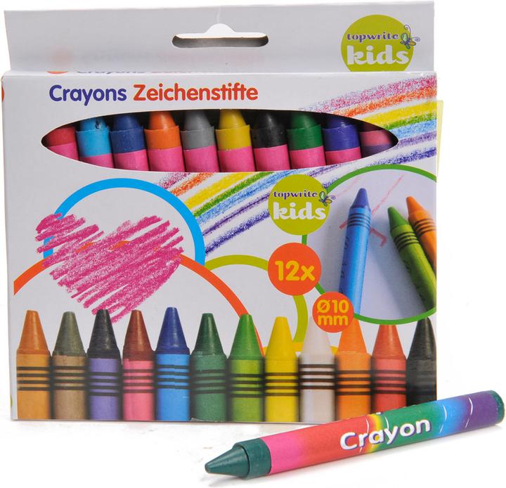 Image du produit Topwrite Kids Crayon de cire, 12dlg. (Multicolore, 12 x)
