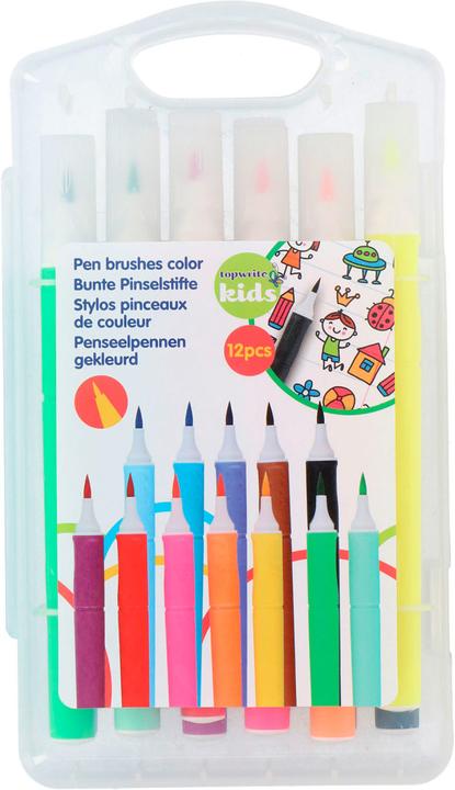 Topwrite Kids Brush pen colours, 12pcs. (Multicoloured, 12 x)