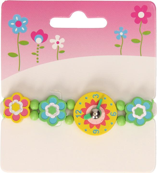 Image du produit Horloge en bois Fleur