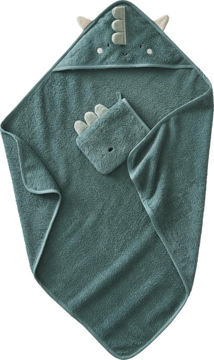 Image du produit Vertbaudet Serviette de bain à capuche & gant de toilette pour bébé DRAGON