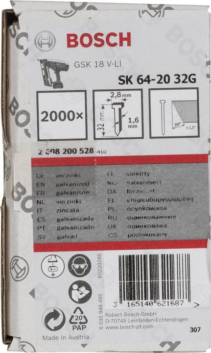 Actual product image Bosch Professional Zubehör Countersunk head pin SK64