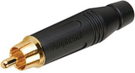 Produktbild Amphenol RCA Plug, black Flex coloured grommet.