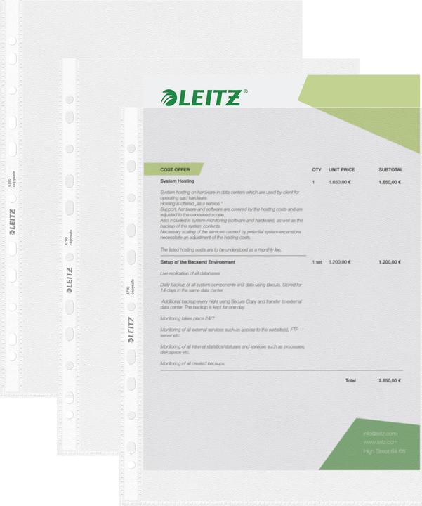 Produktbild Leitz Standard Prospekthülle (A4, 100 x)